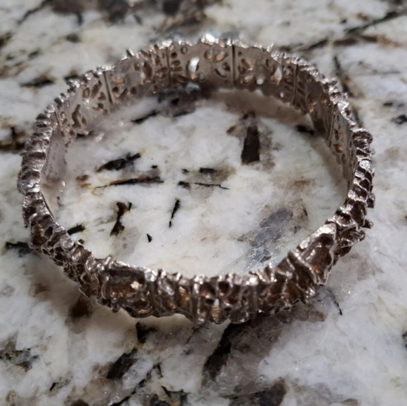 JUHLS KAUTOKEINO Sterling Silver Brutalist TUNDRA Bracelet #750 Norway - Picture 2 of 12